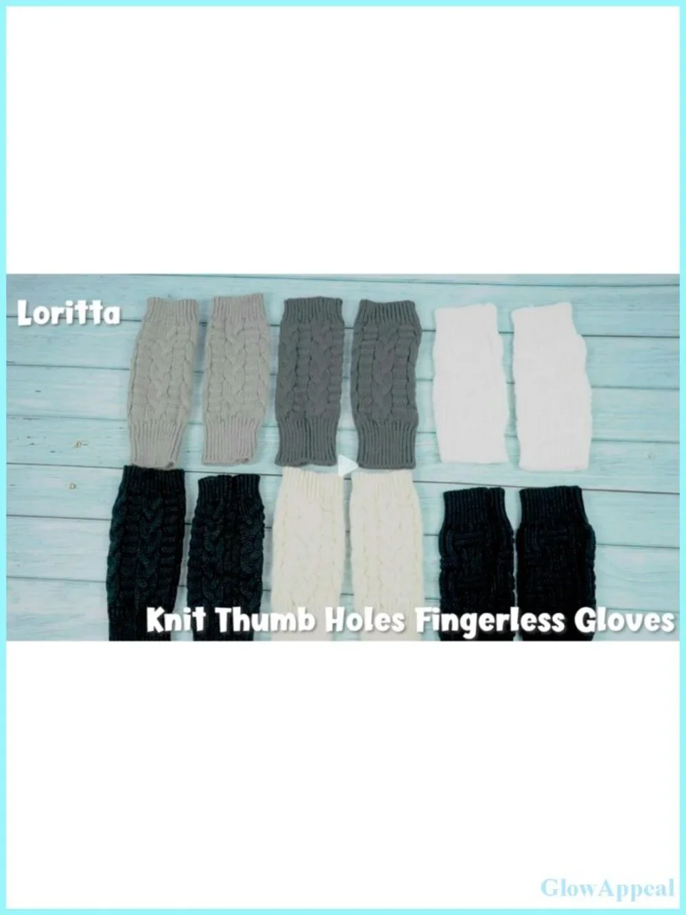 Fingerless Gloves Knit Arm Warmers Women Winter Cable Crochet Thumb Hole One